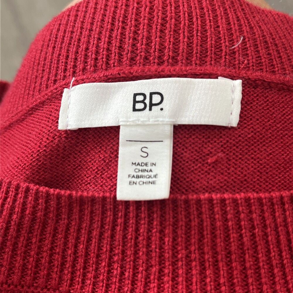BP Women’s Red Ruffled Sweater Size Small - Picture 5 of 6